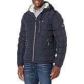 Tommy Hilfiger Men's Midweight Sherpa Lined Hooded Water Resistant Puffer Jacket