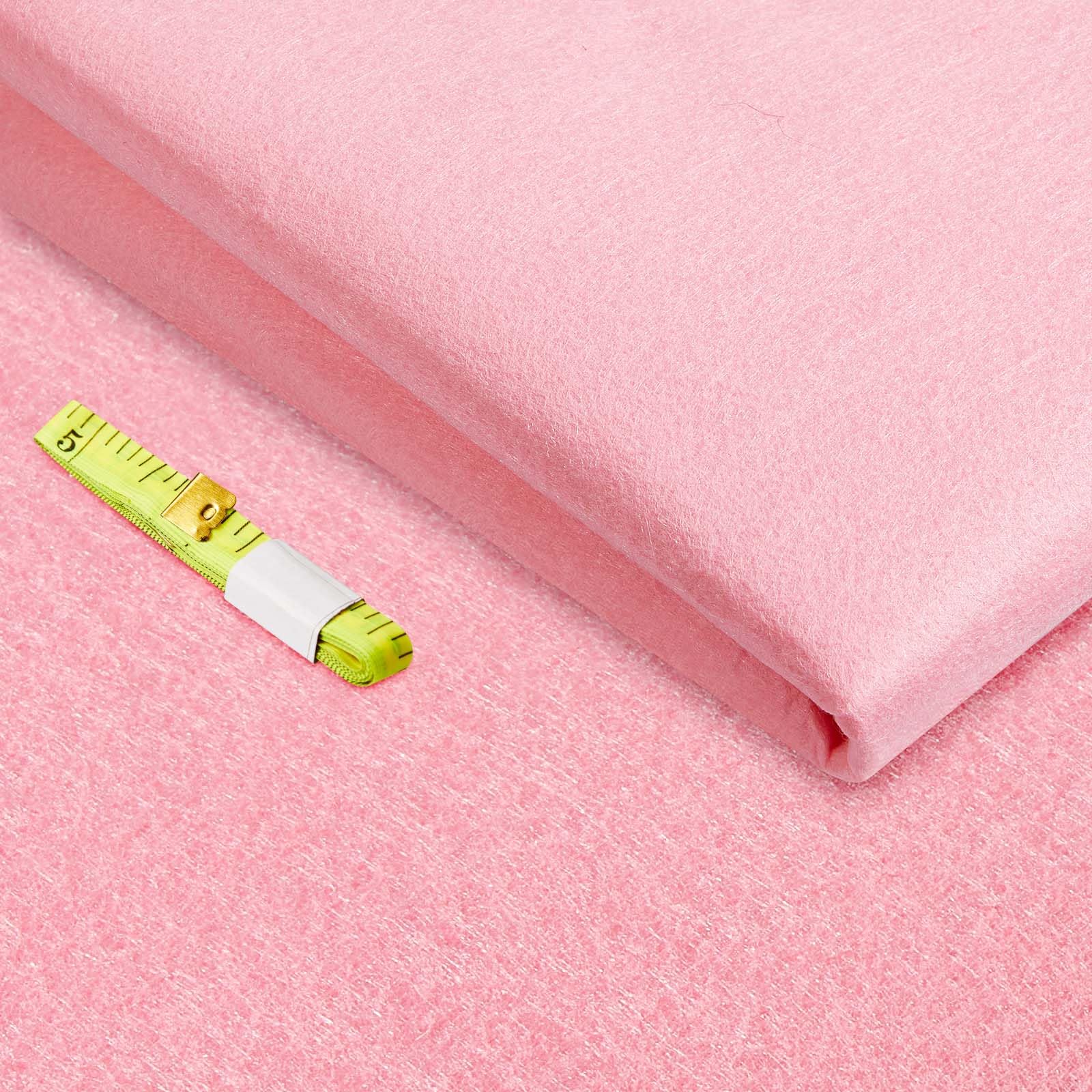 Blulu Large Felt Sheets Fabric Material by The Metre 39.4 x 39.4 Inch/ 100 x 100 cm Square Pre Cut with Soft Ruler for Easter Halloween Christmas Craft DIY Decoration Art Sewing Patchwork(Light Pink) — image 1