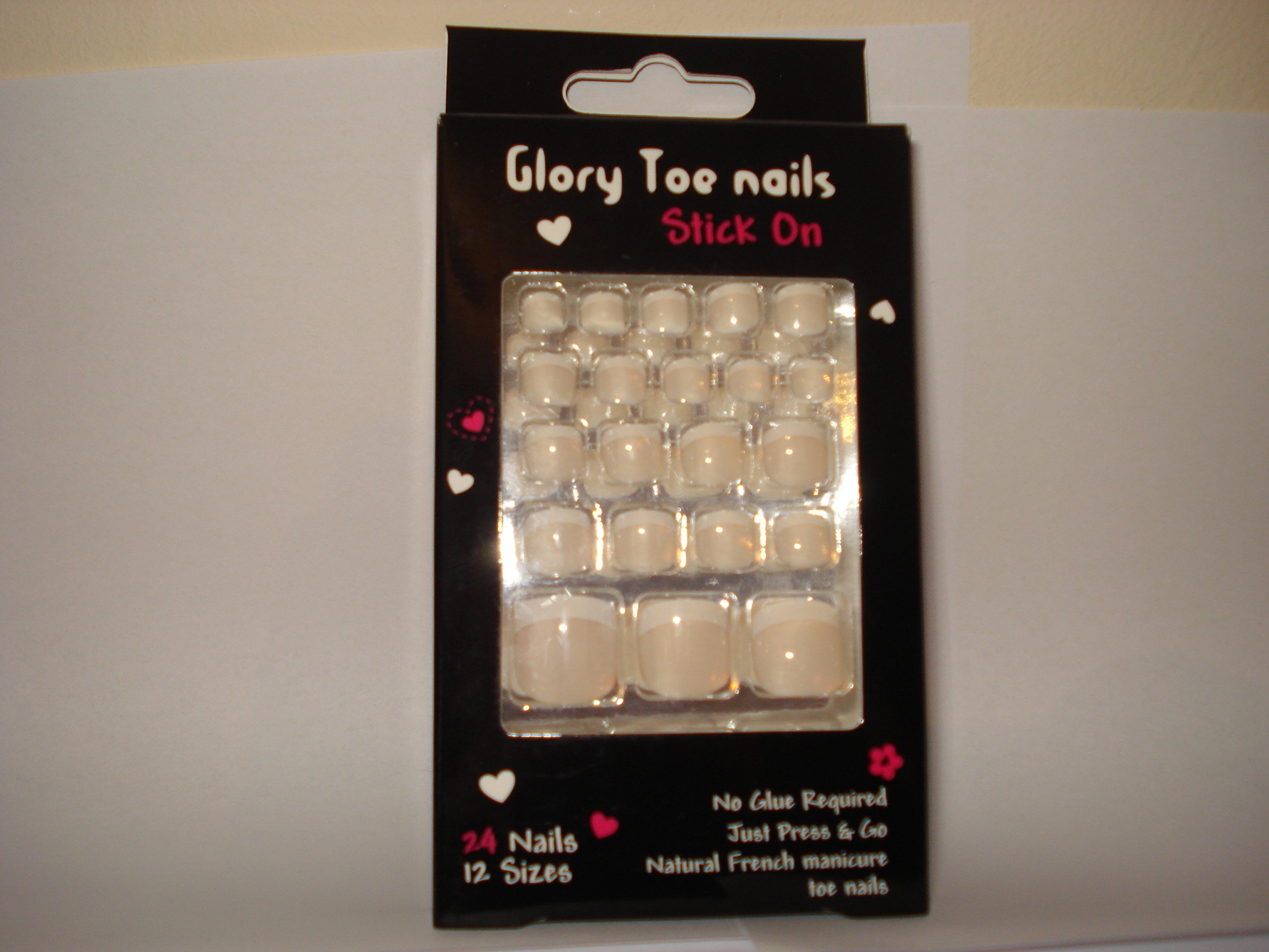 NATURAL FRENCH MANICURE TOENAILS NO GLUE REQUIRED ~