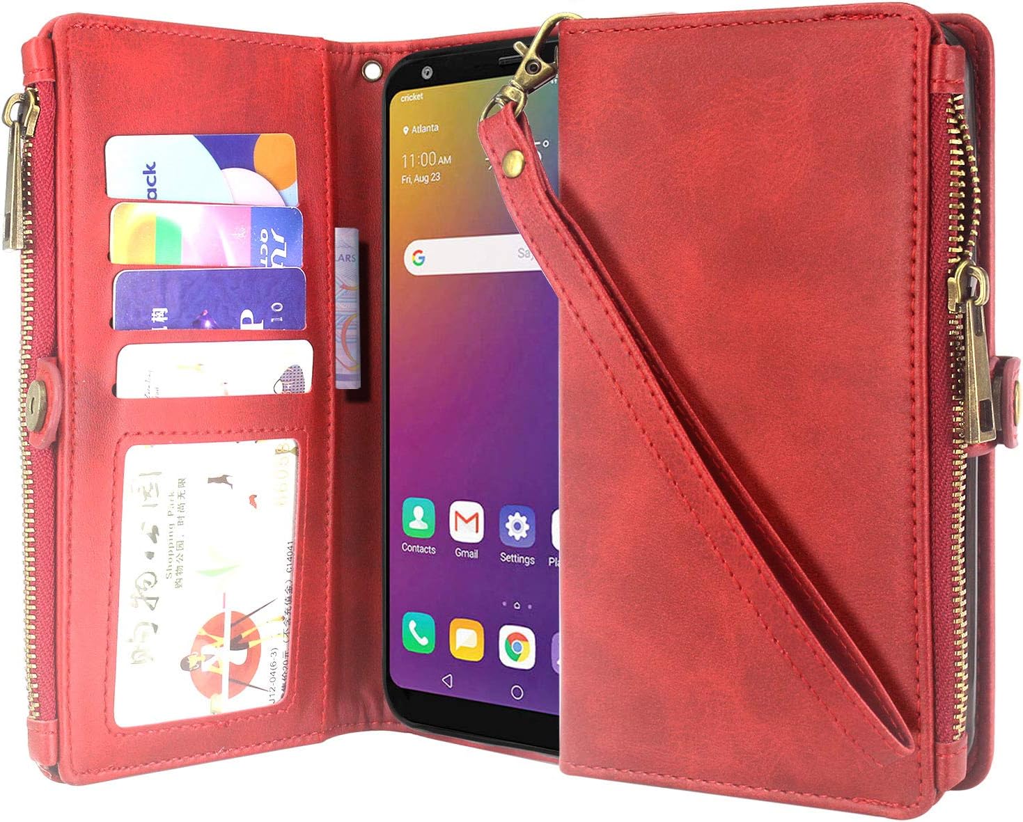 Best phone wallet for lg stylo 3 with zipper