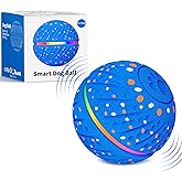 Sankell Interactive Dog Toys Ball for Small Medium Dogs - Smart Moving Bouncing Dog Ball with RGB Lights, E-TPU Material, 3 Play Modes Automatic Rolling Dogs Toy Keep Them Busy (Blue)