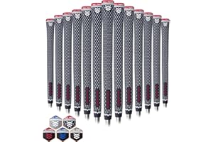 Full Choice Rubber Golf Grips 13 Pack, Concise Fashion Design, Non-slip, Choose from 13 Grips Set or 13 Grips with Regripping Kit, Standard/Mid/Jumbo Size, 5 Colors Available, RG02 Golf Club Grips