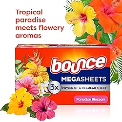 Bounce Mega Dryer Sheets, Paradise Blossom, 180