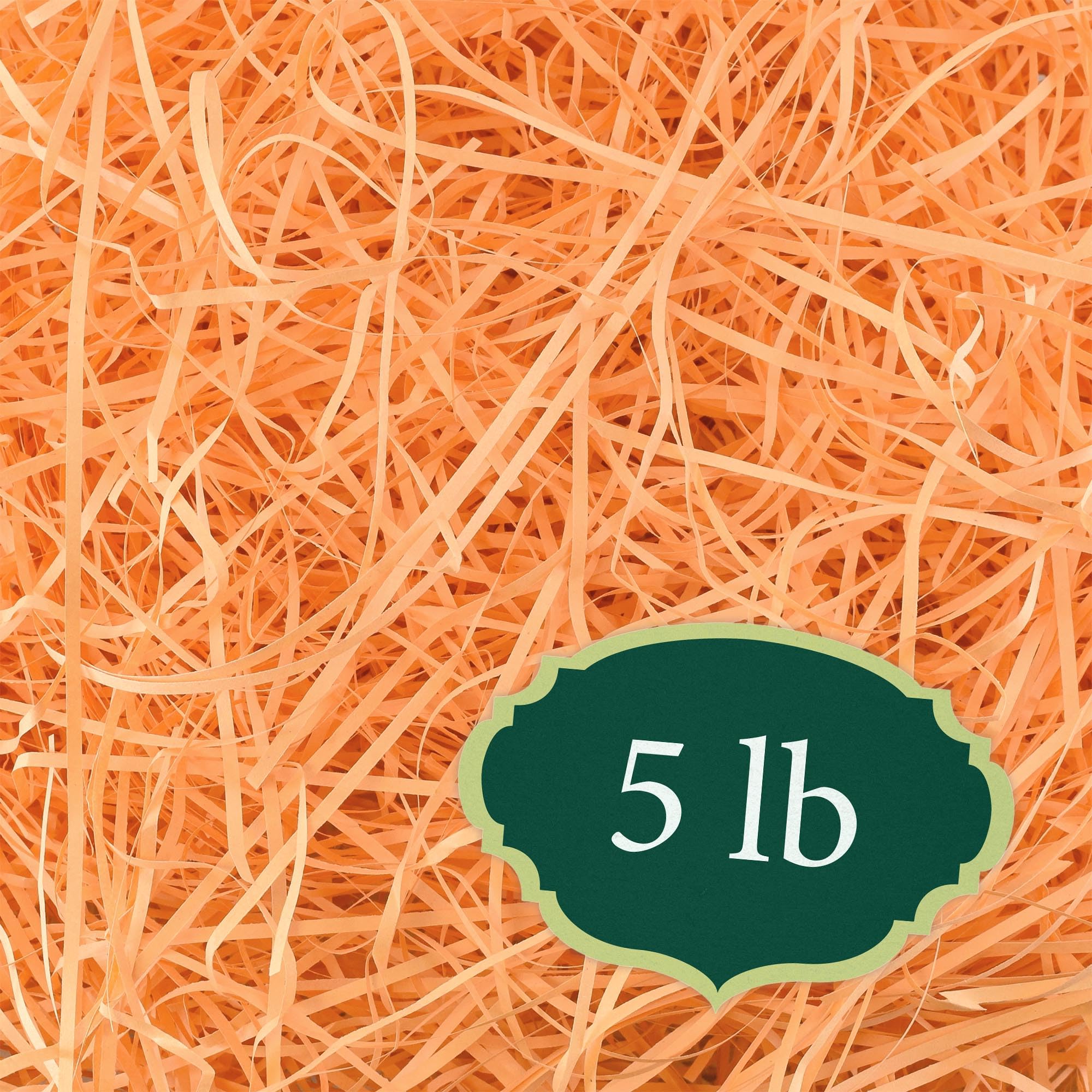 Arcadia Garden Products 5 lbs – Peach Straight Shredded Color Paper Filler Box Stuffing for Gift Wrapping & Crafts, Basket Filling, Confetti, Packaging & Shipping – RPS05PE