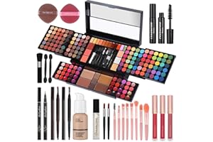 CHARMCODE Professional Big Makeup Kit for Teens Girls & Women Full Kit, Beauty Case with Beginner Cosmetics Sets, All-in-One Make Up Gift Box with Lipgloss, Eyeshadow,Blush,Highlight,Brow&Liner Pens,Brush,etc