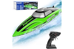 ALPHAREV RC Boats for Kids - R208MINI Double Motor Remote Control Boat for Pool and Lake, 2.4GHz RC Speed Boat with Rechargeable Battery, Summer Outdoor Water Toys Birthday Gifts for Boys