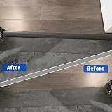 Zayejod 2M Self Adhesive PVC Floor Transition Strip Dark Grey Wood Grain view 4