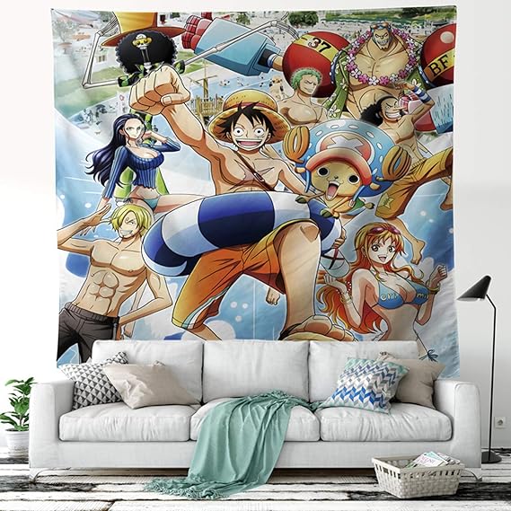 Anime Theme Tapestry, Straw Hat Group Tapestry, Backdrop Poster