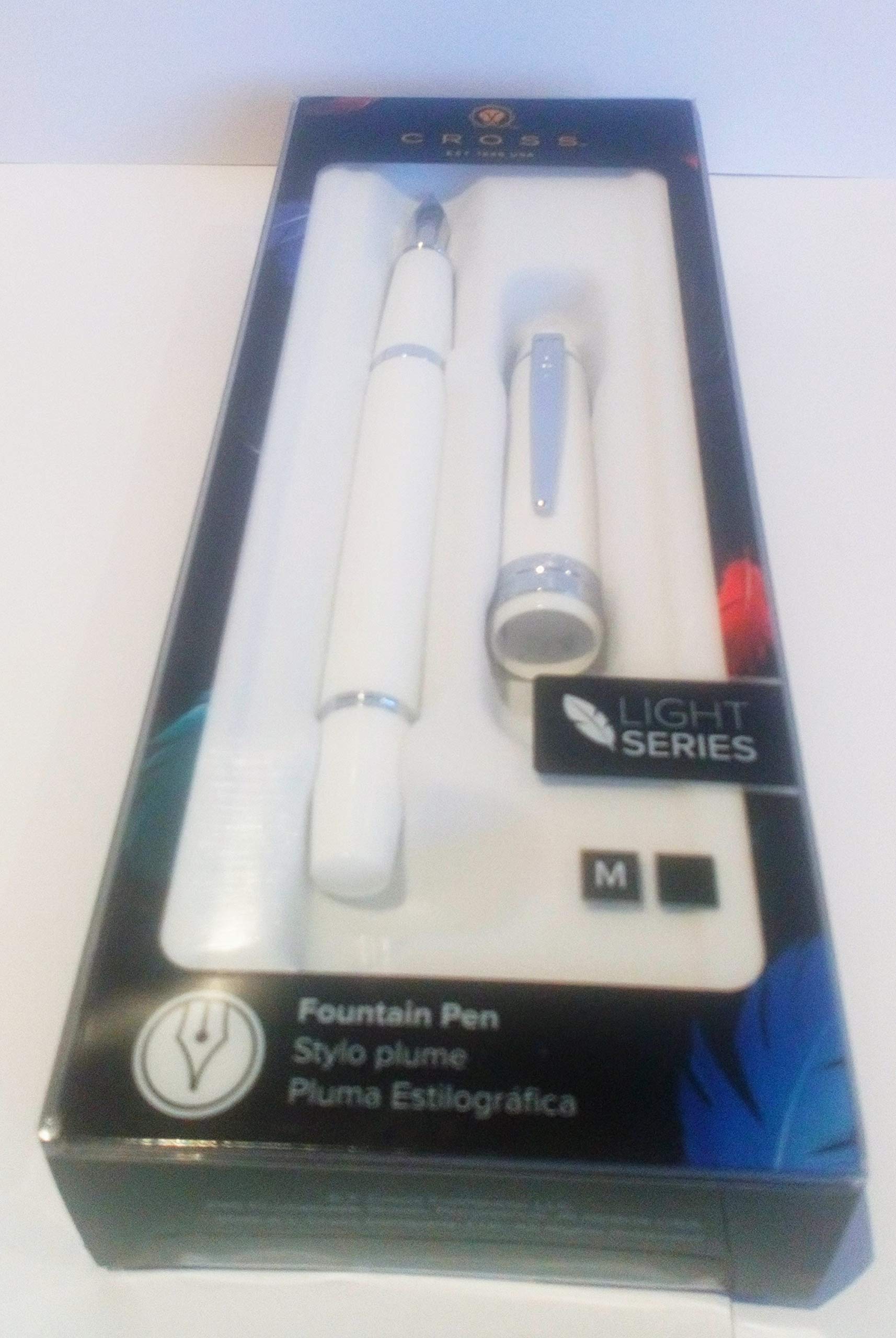 CROSS Bailey Light Polished White Resin Fountain Pen - Medium Nib