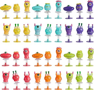 THE TWIDDLERS 36 Monster Jump Up Toys 6cm Party Favours Goody Bags