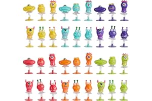 THE TWIDDLERS 36 Monster Spring Launcher Jump Up Pop Up Toys for Kids Birthday Party Favors, Popping Party Bag Fillers Jumpin