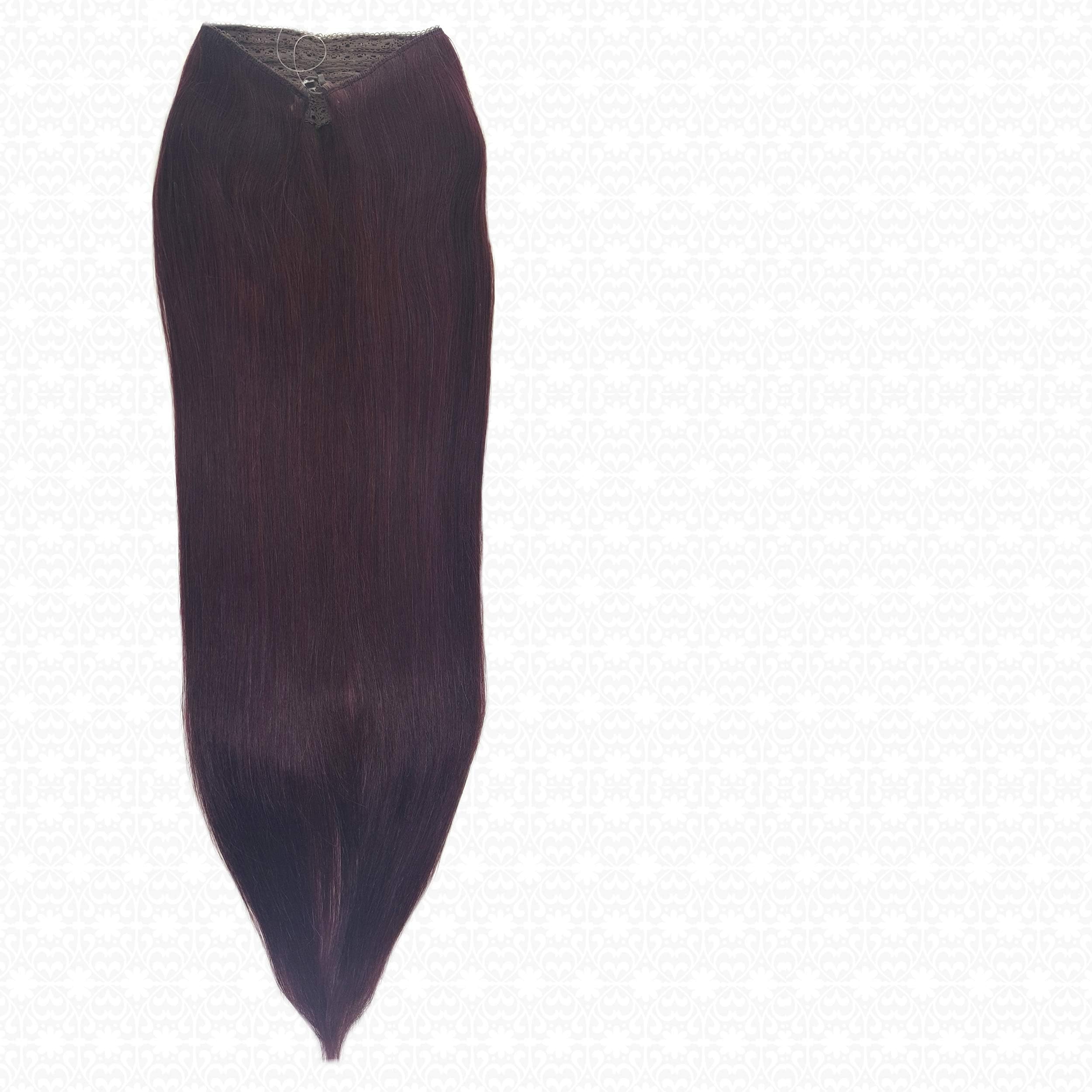 Knockout Hair Fits like a Halo Hair Extensions, 20-Inch, Human, 120 Grams, Plum - #99J-20"