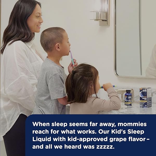 MOMMY’S BLISS KIDS SLEEP LIQUID WITH MELATONIN & CALMING HERBS | MELATONIN FOR CHILDREN 3 YEARS & UP | GRAPE FLAVOR | SUGAR FREE | 4 FL OZ (60 SERVINGS)