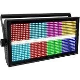 OPPSK LED Stage Strobe Light - 500W 960 LEDs RGBW DJ Strobe Light with 16 Zones Chasing by DMX RDM Control Sound Activated Auto Play Uplight for Event Club Bar Party Show Wedding Band Lighting