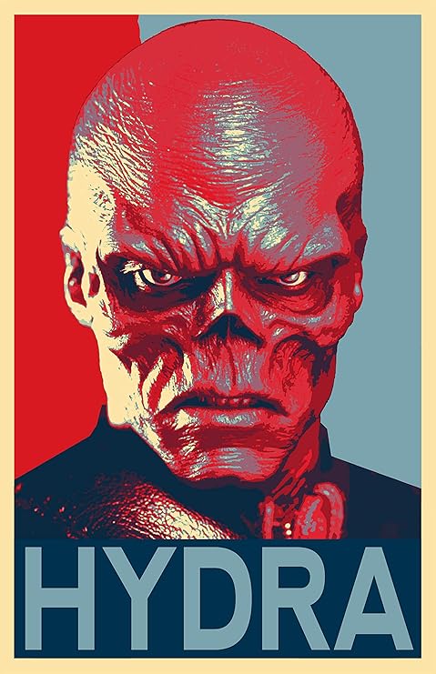 Amazon.com: Hydra Red Skull Illustration - Captain America Marvel Avengers Superhero Comic Book Film Movie Home Decor Poster Print (11x17 inches): Posters & Prints