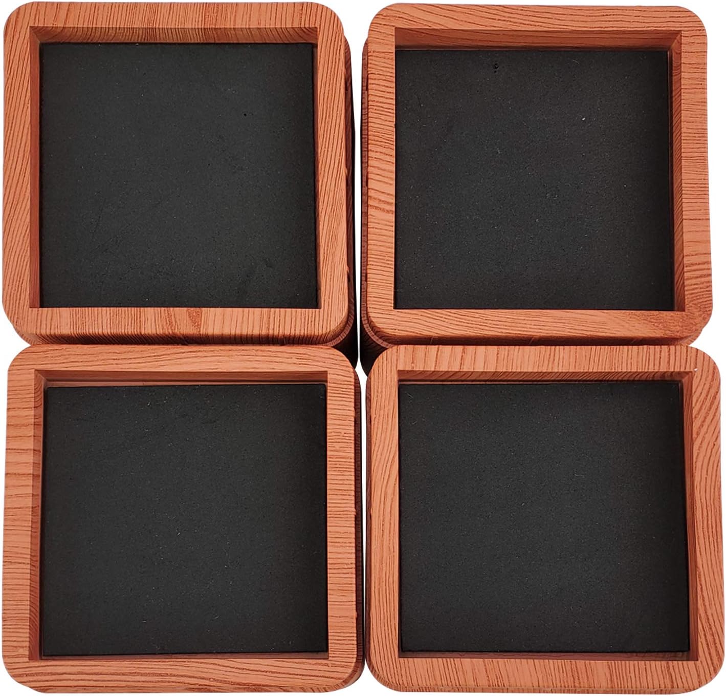 miixhoom Bed Risers Heavy Duty Light Wooden Color | 4 Pack Square Elevator up to 3 INCH Per Riser | Furniture Risers Durable/Stackable: Home & Kitchen