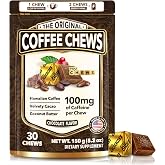 YouChews Coffee Chews - Grab &amp; Go Energy with 100mg per Chew of Clean, Green Caffeine. With Real Organic Ingredients, Low Sugar, Great Bold Taste &amp; Long Lasting Energy Boost (30 Chews Pack)