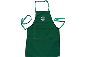 ARKIFACE Ultimate Aprons Beautiful Green Apron Center Pocket Embroidered Logo Patch (Kids Medium (8-12))