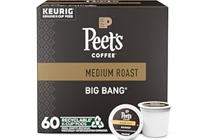 Peet's Coffee, Medium Roast Keurig K-Cup Pods - Big Bang 60 Count (6 Boxes of 10 K-Cup Pods)