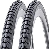 2 Pcs 27x1 3/8 Bike Tires Durable Folding 37-630 27x1 3/8 (M-010) | 27 Inch Road Bicycle Tires, Replacement Bike Tires for Road Cruiser Bicycle, Clincher