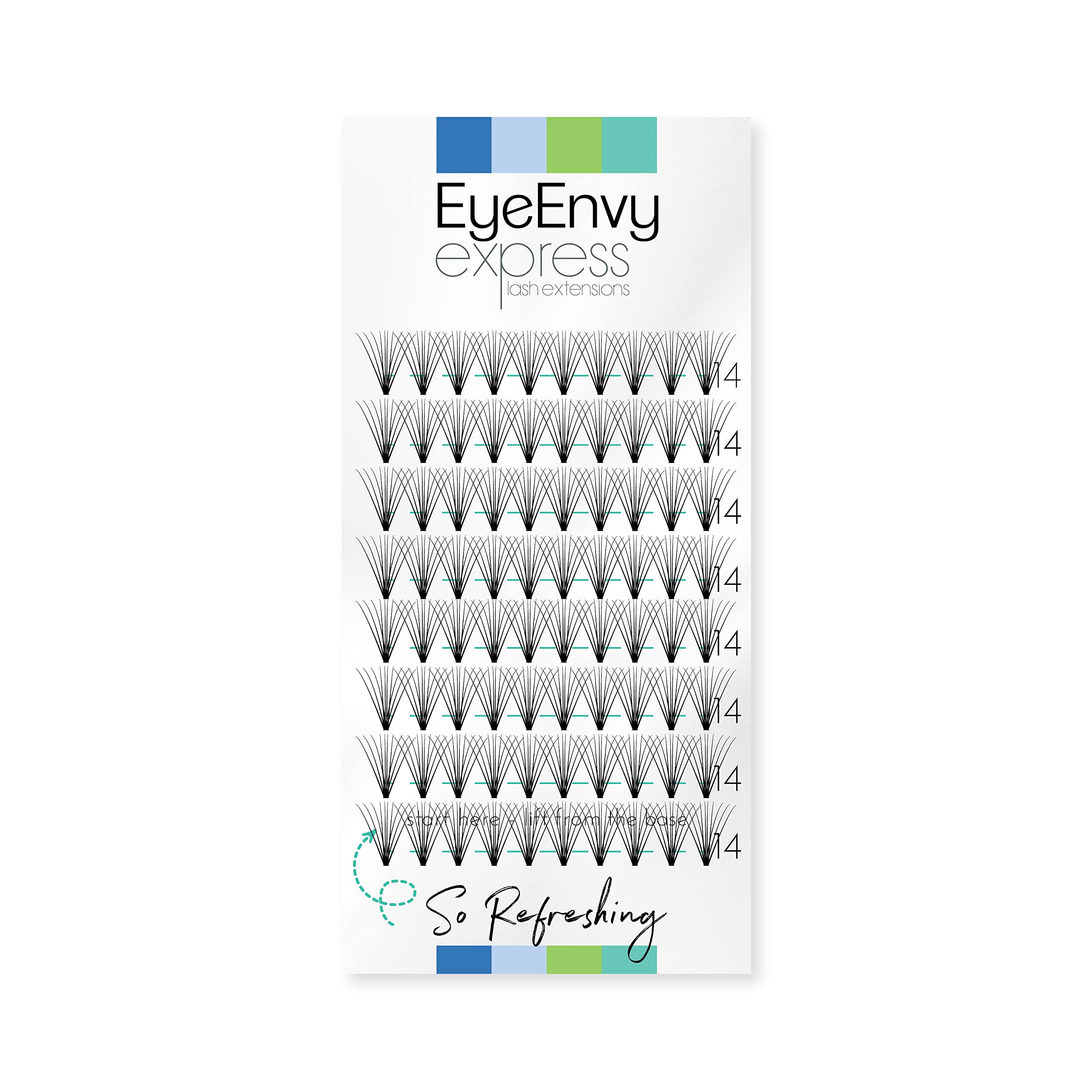 EyeEnvy Express Lash Extensions So Refreshing Faux Mink Individual Cluster Eyelashes - 14mm Black