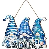 Bencailor Winter Door Decorations Winter Door Sign Christmas Gnome Sign for Front Porch Home Yard Indoor Outdoor(Winter Gnome)