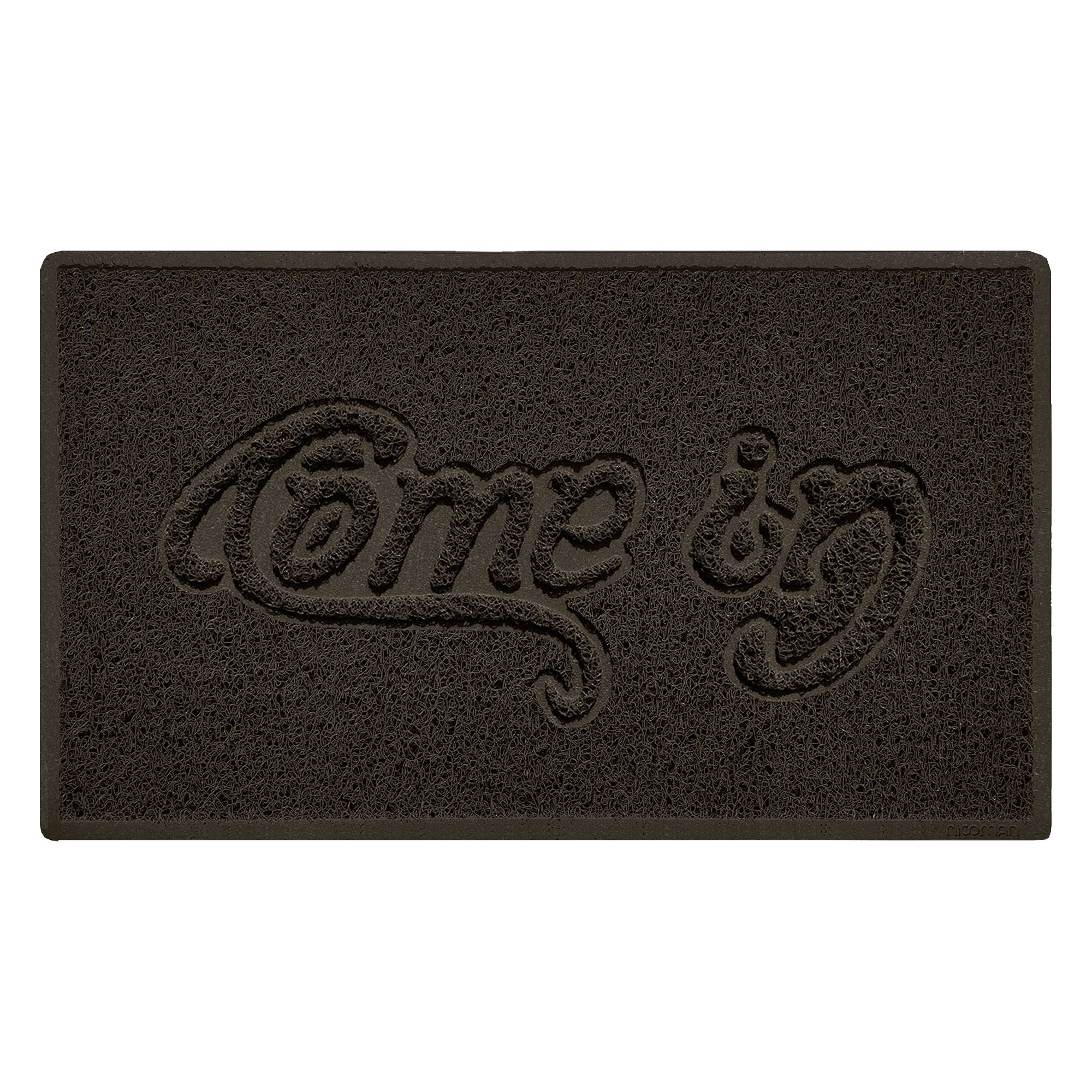 Nicoman COME-IN Embossed Shape Door Mat Dirt-Trapper Washable Barrier Doormat-(Use Indoor or Sheltered Outdoor)-(75x44cm/29.5x17.3inches,Medium) Brown