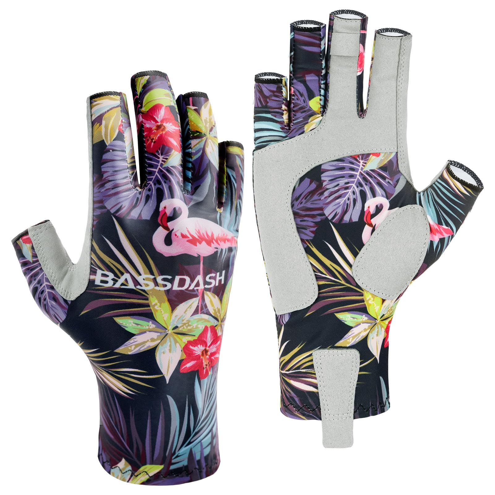 Bassdash ALTIMATE UPF 50+ Women’s Fishing Gloves UV Sun Protection Fingerless Gloves for Kayaking Paddling Hiking Cycling Driving Shooting Training