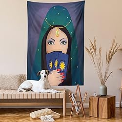 Lunarable Gypsy Tapestry, Fortune Teller Woman with