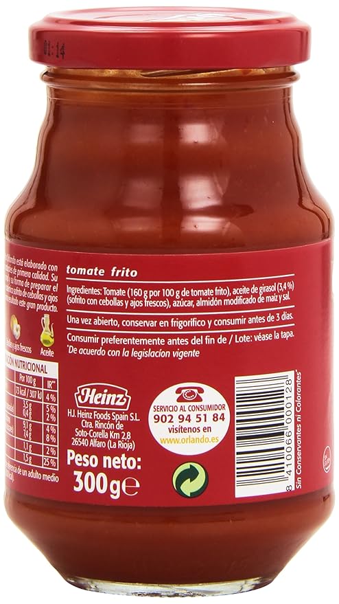Orlando Tomate Frito - 295 g: Amazon.es: Amazon Pantry