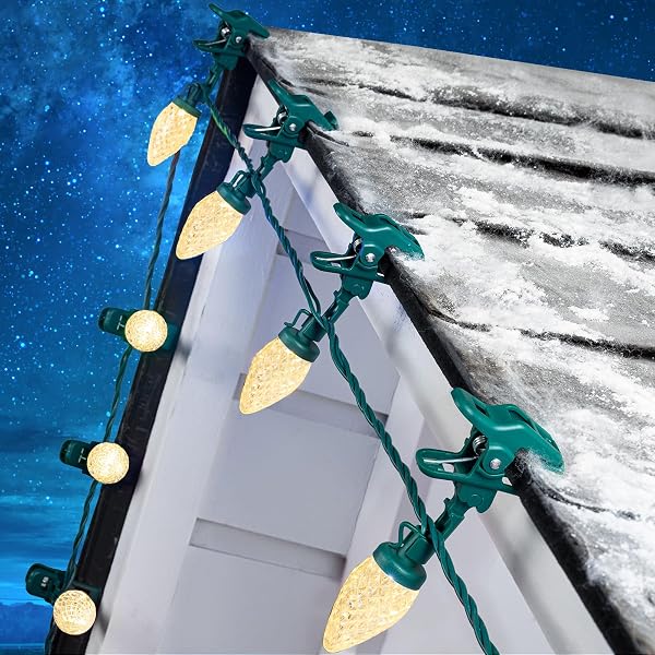 MOONFLOR C9 LED CHRISTMAS LIGHTS OUTDOOR WITH 50...