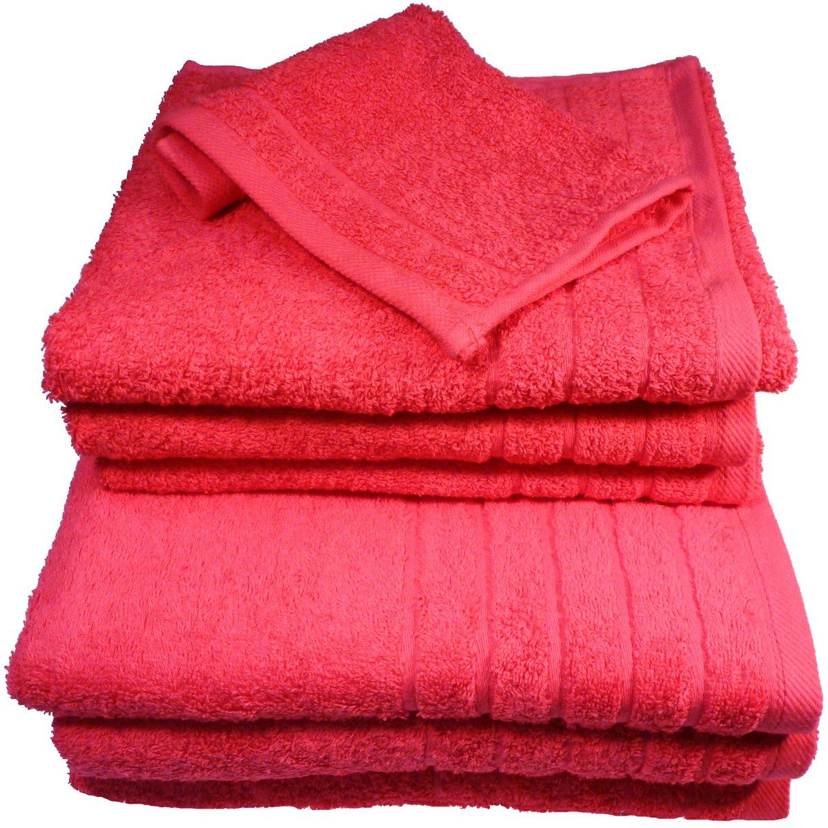 Textiles Direct Egyptian Bath Towel 100 Cotton 500 g/m² White, fuchsia