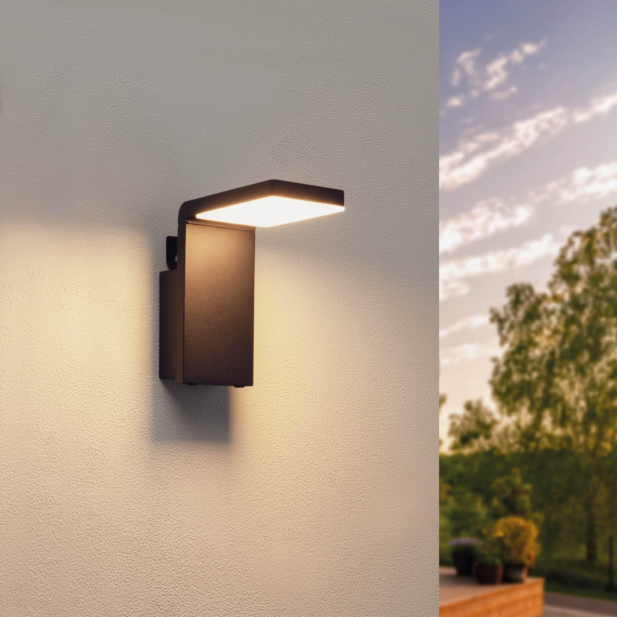 Ledvion - LED Solar Wall Lamp WhiteMotion Sensor, Downlight, Black, IP44, Solar Energy, 0.5W, 3000K,
