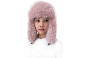 Lina & Lily Women's Winter Trapper Hat Long Pile Faux Fur Fluffy