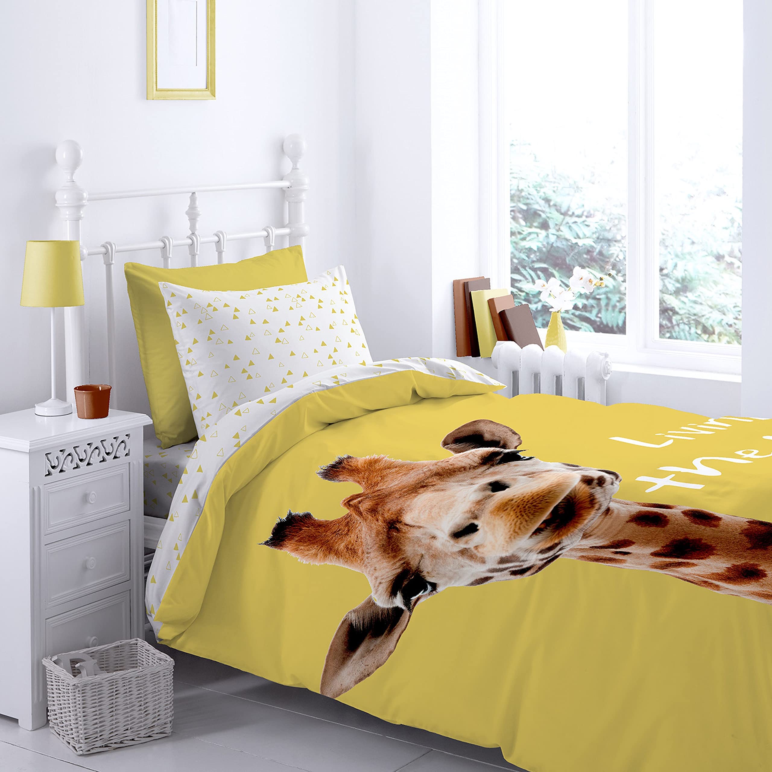 Catherine Lansfield GIRAFFE Single Duvet Cover Set 160 x 200 + 50 x 80 cm