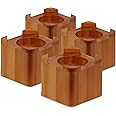 Honey-Can-Do STO-01150 Wood Bed Lifts, Maple Finish, 4-Pack