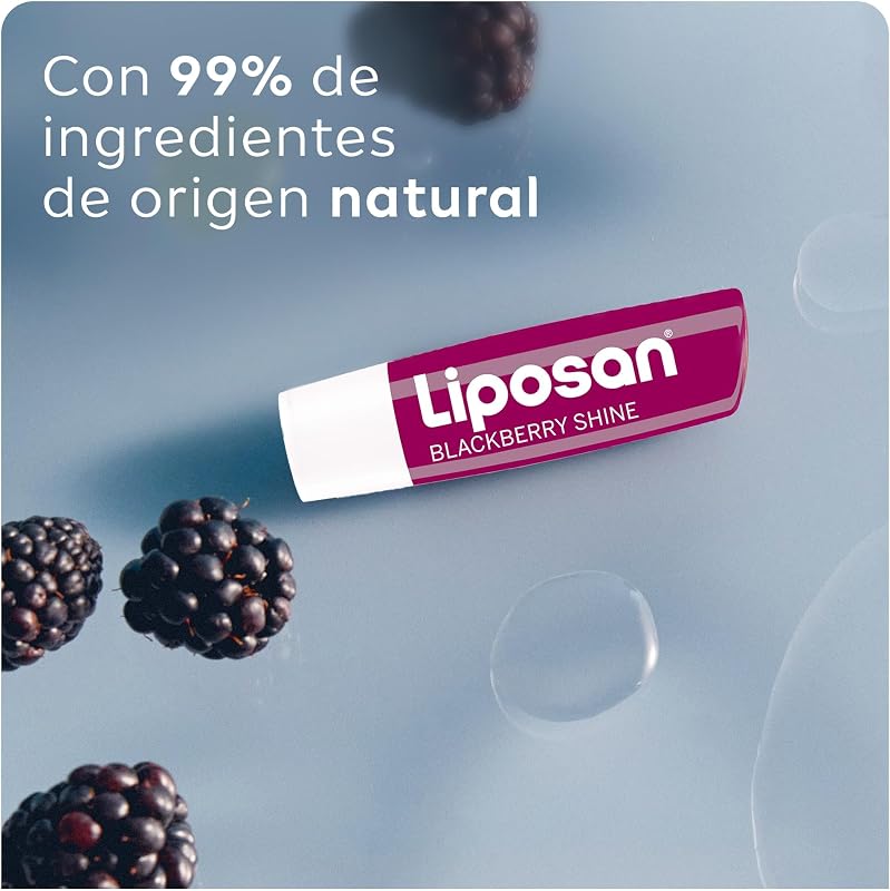 Blackberry Shine (1 x 4,8 g), cacao de labios con olor a frambuesa, bálsamo labial con color, bálsamo hidratante para unos labios bonitos, suaves y jugosos