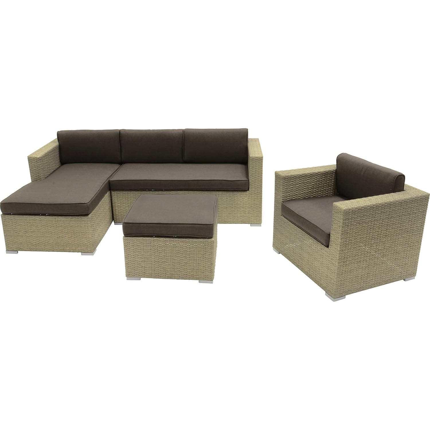 Loungeset Jazz Pebble Gartenmöbel Set 4-teilig 1 Stuhl ...