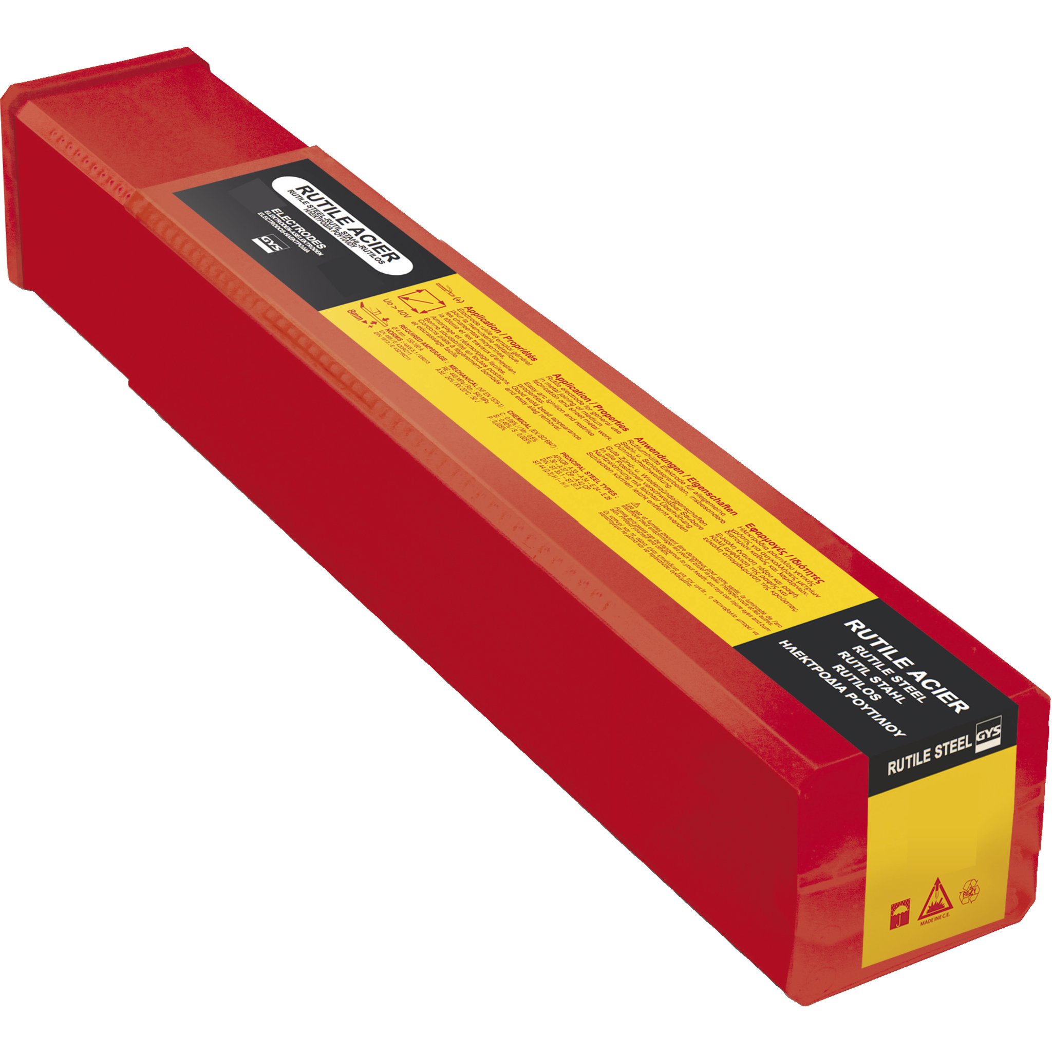 GYS 086005 Rutile Steel E6013 Welding Electrode, Ø2.5, 252 Pack