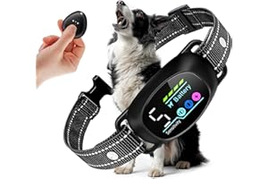 PETDOTT Anti Bark Collar for Dogs 8-150 lbs for Large, Medium and Small Dog, Rechargeable Static Shock Anti Bark Collar for Dogs 8-150 lbs with Remote, 5 Sensitivities, Beep Vibration Modes, IP67 Waterproof