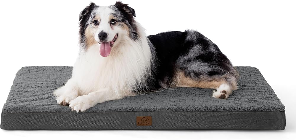 Bedsure Extra Large Dog Bed Orthopedic Pillow 104x74x9cm Grey