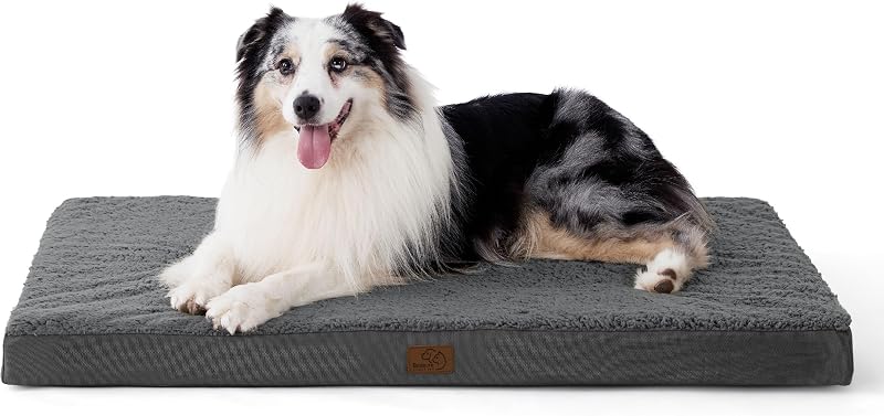 Bedsure Extra Large Dog Bed Orthopedic Pillow 104x74x9cm Grey