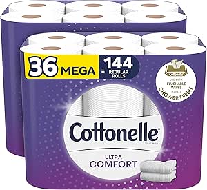 Amazon Com Cottonelle Ultra Comfortcare Toilet Paper 18 Mega Rolls Soft Bath Tissue 18 Mega Rolls 72 Regular Rolls Health Household
