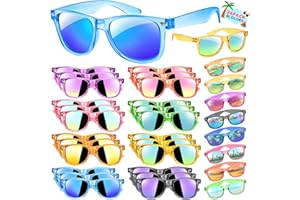 Joycover Kids Sunglasses Bulk, Party Favor for Kids 4-8, 24PCS Translucent Sunglasses for Kids with UV 400 Protection, Gifts for Pool Birthday Party Supplies