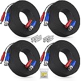 ANNKE 4 Pack 30M/100ft All-in-One Video Power Cables, BNC Extension Surveillance Camera Cables for CCTV Security DVR System I