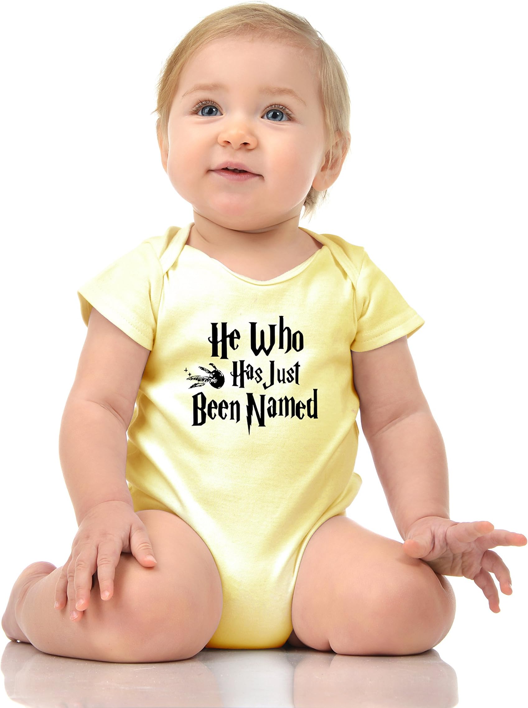 He Who Has Just Been Named - Funny Wizard Onesie for Baby - Cute Baby Romper 100% Cotton