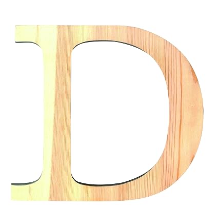 Artemio 19 Centimetri Di Legno Con La Lettera D In Lettere