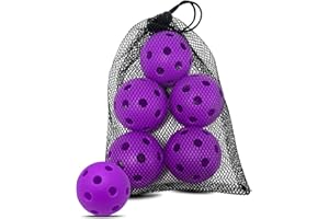 Spunspon Pickleball Balls, 26 Holes Outdoor Pickleballs, High Elasticity & Durable Pickle Balls for All Style Pickleball Padd