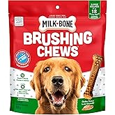 Milk-Bone Brushing Chews Dental Dog Treats, Chicken Flavour Dental Chew, Helps Clean Teeth and Reduce Bad Breath, For Large D