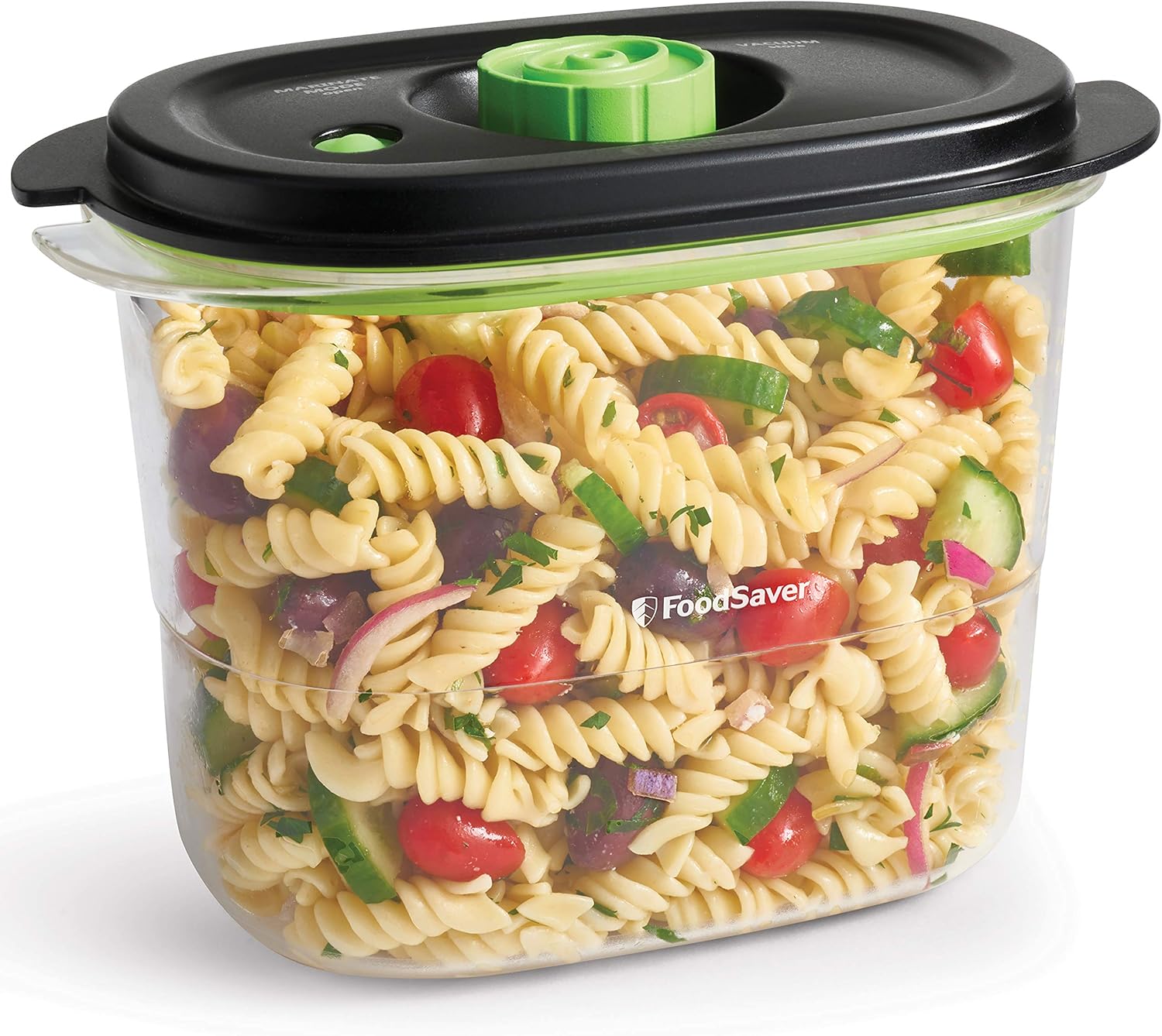 FoodSaver Preserve & Marinate Vacuum Food Storage Container, Transparent / Black, 1.8 Litre